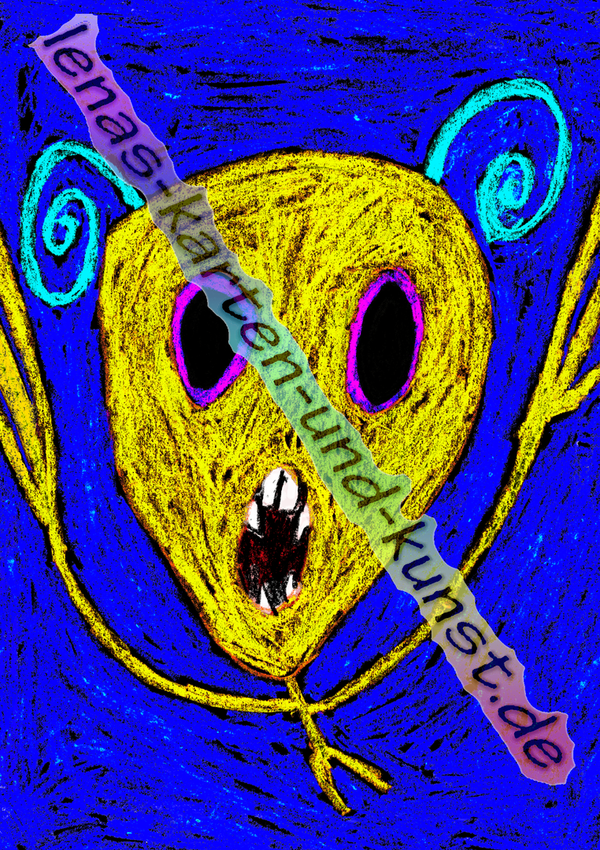 M0005_Freestylekarte_Alien (gelb auf dunkelblauem Hintergrund)