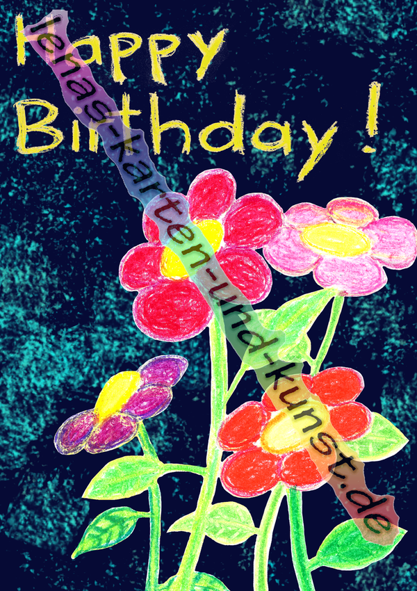 M0008_Geburtstagskarte_Blumen für Dich!