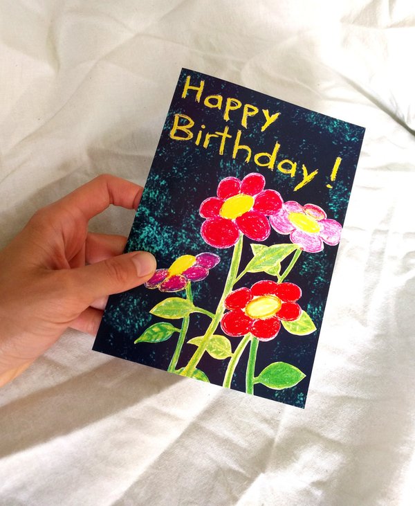 M0008_Geburtstagskarte_Blumen für Dich!